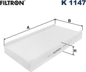 Filtron K 1147 - Фильтр воздуха в салоне parts5.com