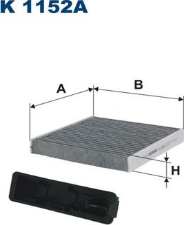 Filtron K1152A - Фильтр воздуха в салоне parts5.com