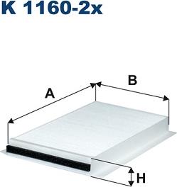 Filtron K1160-2x - Фильтр воздуха в салоне parts5.com