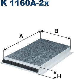 Filtron K1160A-2x - Фильтр воздуха в салоне parts5.com