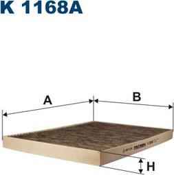 Filtron K1168A - Фильтр воздуха в салоне parts5.com