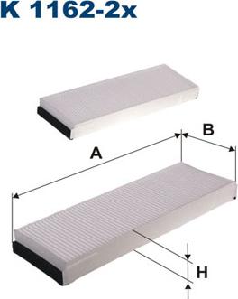 Filtron K1162-2x - Фильтр воздуха в салоне parts5.com