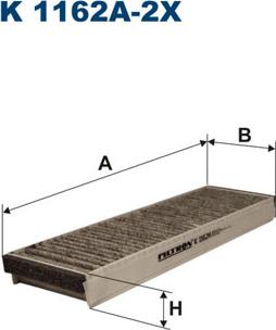 Filtron K1162A-2x - Фильтр воздуха в салоне parts5.com