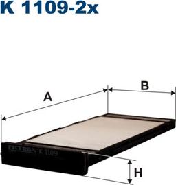 Filtron K1109-2x - Фильтр воздуха в салоне parts5.com