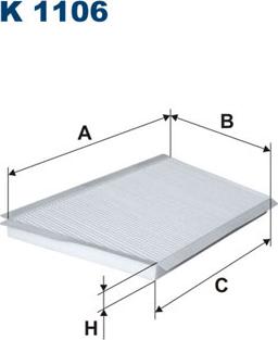 Filtron K1106 - Фильтр воздуха в салоне parts5.com