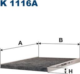 Filtron K1116A - Фильтр воздуха в салоне parts5.com