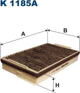 Filtron K1185A - Фильтр воздуха в салоне parts5.com