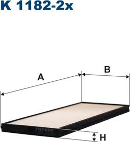 Filtron K1182-2x - Фильтр воздуха в салоне parts5.com