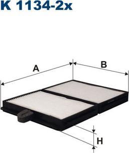 Filtron K1134-2x - Фильтр воздуха в салоне parts5.com