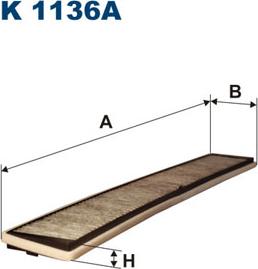 Filtron K1136A - Фильтр воздуха в салоне parts5.com