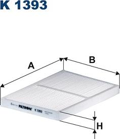 Filtron K1393 - Фильтр воздуха в салоне parts5.com