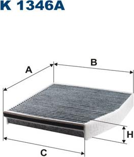 Filtron K1346A - Фильтр воздуха в салоне parts5.com