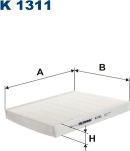 Filtron K1311 - Фильтр воздуха в салоне parts5.com