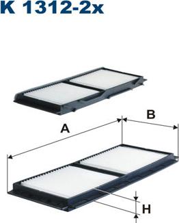 Filtron K1312-2x - Фильтр воздуха в салоне parts5.com