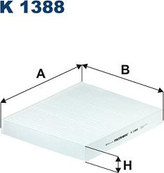 Filtron K 1388 - Фильтр воздуха в салоне parts5.com