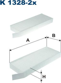 Filtron K1328-2x - Фильтр воздуха в салоне parts5.com