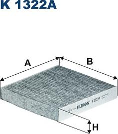 Filtron K1322A - Фильтр воздуха в салоне parts5.com