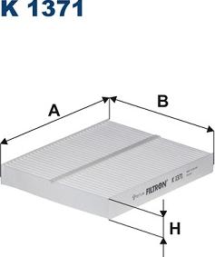 Filtron K 1371 - Фильтр воздуха в салоне parts5.com