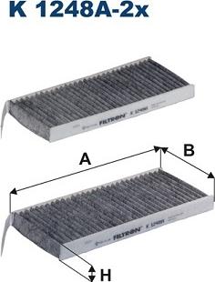 Filtron K 1248A-2x - Фильтр воздуха в салоне parts5.com