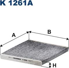 Filtron K 1261A - Фильтр воздуха в салоне parts5.com