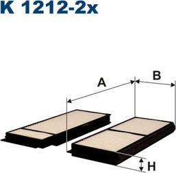 Filtron K1212-2x - Фильтр воздуха в салоне parts5.com