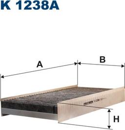 Filtron K1238A - Фильтр воздуха в салоне parts5.com