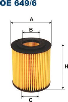 Filtron OE649/6 - Масляный фильтр parts5.com