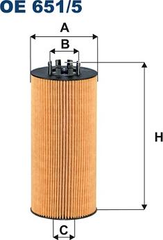 Filtron OE651/5 - Масляный фильтр parts5.com