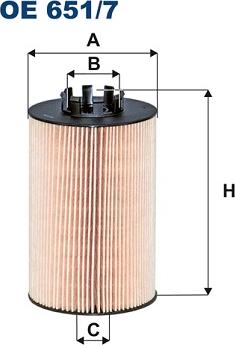 Filtron OE651/7 - Масляный фильтр parts5.com