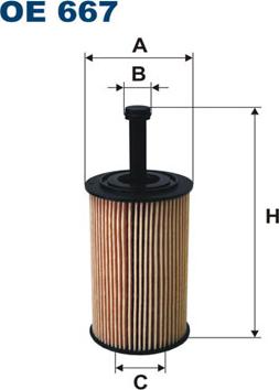 Filtron OE667 - Масляный фильтр parts5.com