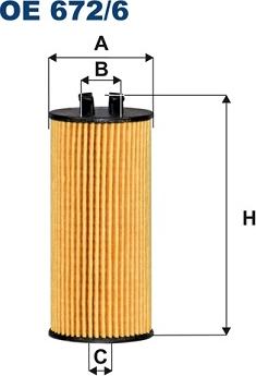 Filtron OE672/6 - Масляный фильтр parts5.com