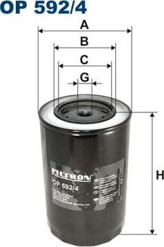 Filtron OP592/4 - Масляный фильтр parts5.com