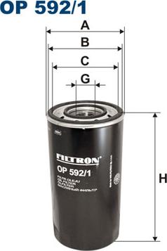 Filtron OP592/1 - Масляный фильтр parts5.com