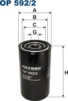 Filtron OP592/2 - Масляный фильтр parts5.com