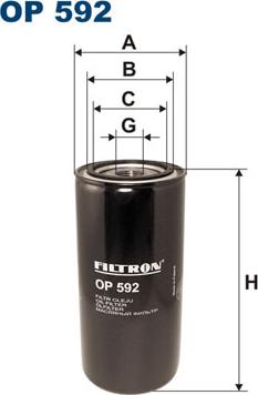 Filtron OP592 - Масляный фильтр parts5.com