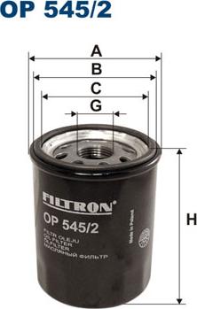 Filtron OP545/2 - Масляный фильтр parts5.com