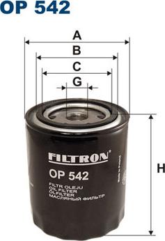 Filtron OP542 - Масляный фильтр parts5.com