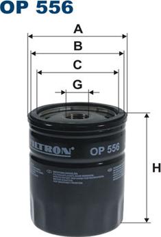 Filtron OP556 - Масляный фильтр parts5.com