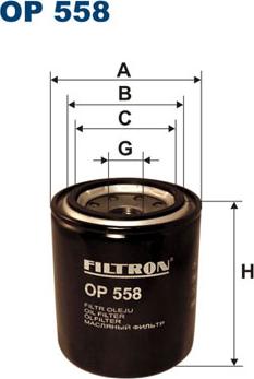 Filtron OP558 - Масляный фильтр parts5.com
