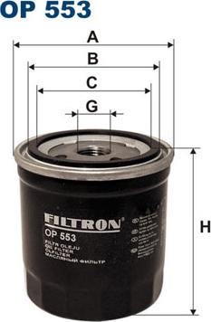 Filtron OP553 - Масляный фильтр parts5.com