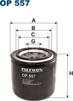 Filtron OP557 - Масляный фильтр parts5.com