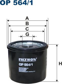 Filtron OP564/1 - Масляный фильтр parts5.com