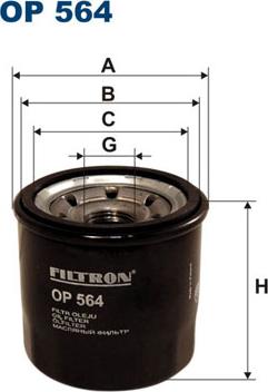 Filtron OP564 - Oil Filter parts5.com