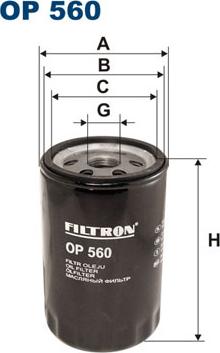 Filtron OP560 - Масляный фильтр parts5.com