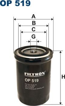 Filtron OP519 - Масляный фильтр parts5.com