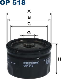 Filtron OP518 - Filtro de aceite parts5.com