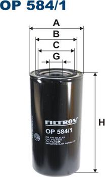 Filtron OP584/1 - Filtro de aceite parts5.com