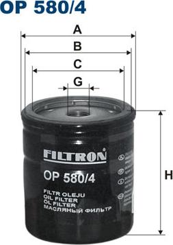 Filtron OP580/4 - Масляный фильтр parts5.com