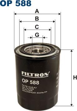 Filtron OP588 - Масляный фильтр parts5.com