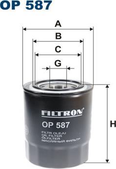 Filtron OP587 - Масляный фильтр parts5.com